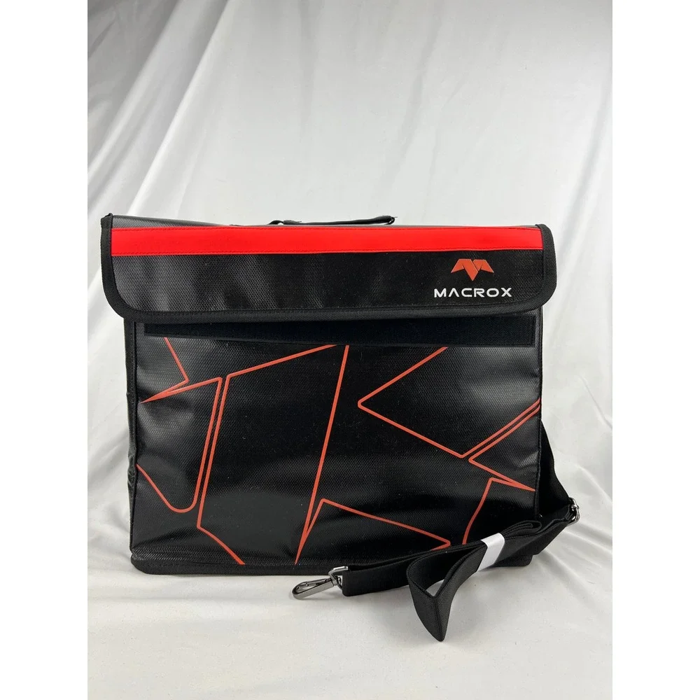 Macrox Smell Proof Bag Locking Carbon Lined Case Black Red Geometric New